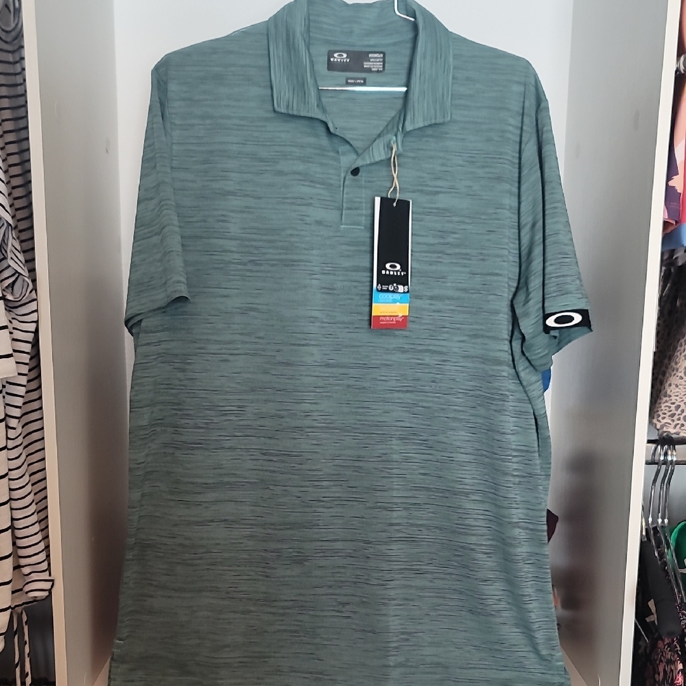 Oakley Men's Polo Shirt in Heathered Green